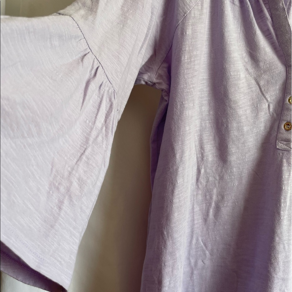 Lilly Pulitzer Women’s Teigen Light Lilac Verbena Etta Long Sleeve Top Medium - Picture 4 of 6